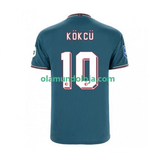Camisola Feyenoord Rotterdam Orkun Kokcu 10 Homem Equipamento Segundo 2022-2023 Manga Curta